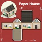 ocuklar iin hazr ev model maketi ablonu, paper craft model house